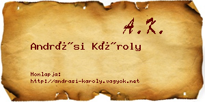 Andrási Károly névjegykártya